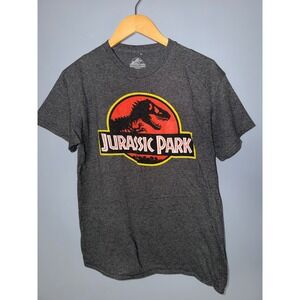 Jurassic Park Dinosaur T Shirt Gray Adult Size Large Movie Graphic Tee
